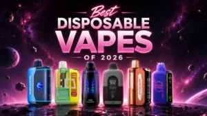 Customer trying a newest vape arrivals flavor sample