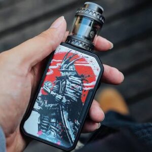 Box mods with adjustable wattage and replaceable batteries