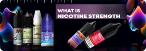 Person checking nic salt e-liquid nicotine strength label